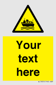 Custom warning ferries crossing vessels